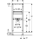111.267 DUOFIX WT-Element schmal 112cm, Standarmatur, B44cm