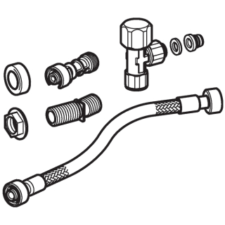 Geberit Monolith Wasseranschluss-Set hinten H114