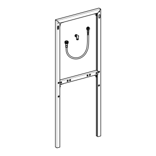 Abstandsrahmen MONOLITH, B 455mm, H 111 mm, T 25 mm
