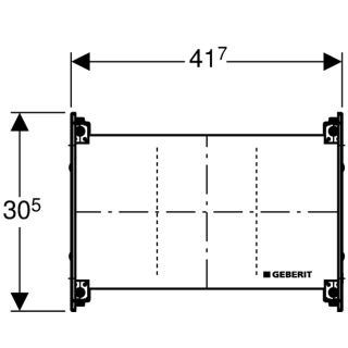 GIS Montageplatte f. UP-Armaturen 461173001