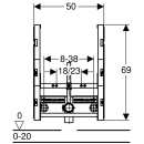 Bidet-Montageelement GIS Bauhöhe 690 mm, für...