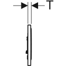 Betätigungsplatte SIGMA10 Spül/Stop, schwarz...