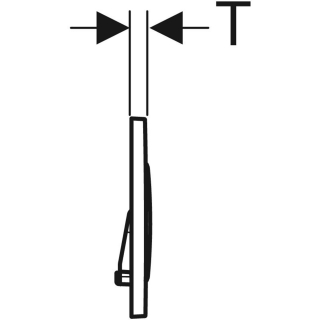 Betätigungsplatte SIGMA20 2-Mengen-Spülung, schwarz matt lackiert