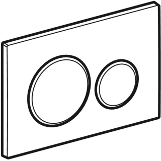 Betätigungsplatte SIGMA20 2-Mengen-Spülung, schwarz matt/schwarz