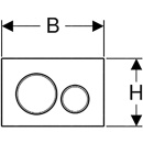 Betätigungsplatte SIGMA20 2-Mengen-Spülung,...