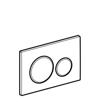 Betätigungsplatte SIGMA20 2-Mengen-Spülung, mattchrom lackiert