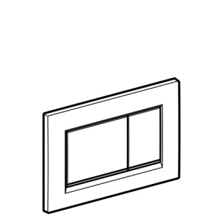 Betätigungsplatte SIGMA30 2-Mengen-Spülung, schwarz matt lackiert