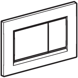 Betätigungsplatte SIGMA 30 Kunstoff, weiss/glanzchrom/weiss