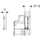 Betätigungsplatte SIGMA 60 Zinkdruckguss, Glas schwarz