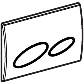 Betätigungsplatte KAPPA20 2-Mengen-Spülung, weiss