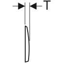 Betätigungsplatte KAPPA50 2-Mengen-Spülung, weiss