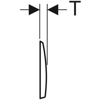 Betätigungsplatte KAPPA50 2-Mengen-Spülung, Edelstahl