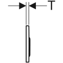 Betätigungsplatte OMEGA 20 weiss / vergoldet / weiss