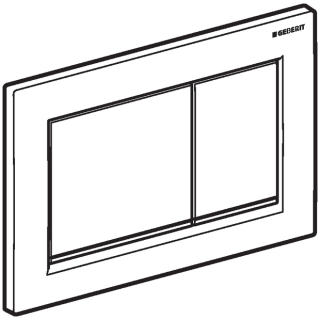 Betätigungsplatte OMEGA 30 hochgl.-verch. / mattch. / hochgl.-verch