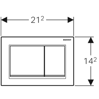 Betätigungsplatte OMEGA 30 weiss / hochglanz-verchromt / weiss