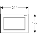 Betätigungsplatte OMEGA 30 weiss /...
