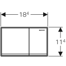 Betätigungsplatte OMEGA 60 chrom gebürstet