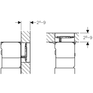 Betätigungsplatte OMEGA 60 schwarz