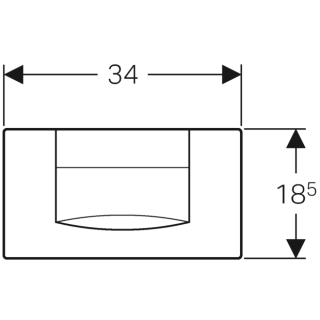 Betätigungsplatte JAZZLINE Spül/Stop, weiss