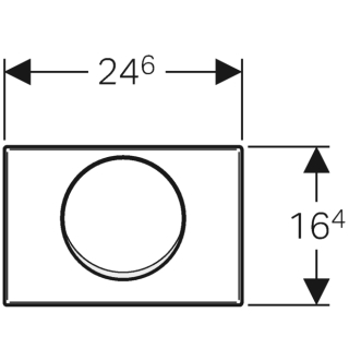 Betätigungsplatte MAMBO Spülung/Stop, Edelstahl