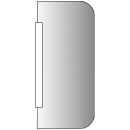 Urinaltrennwand Optima S 1.2 400 x 900 mm, weiss, ESG...