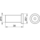 Haken PLAN schwarz, Ausladung 38 mm