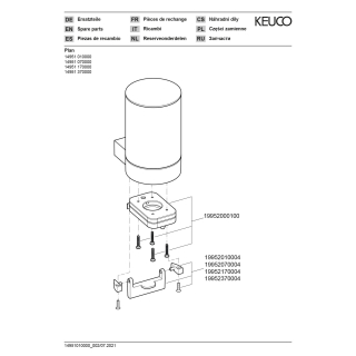 Seifenspender kpl. PLAN 280 ml, schwarz, Becher schwarz
