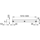 Duschablage weiss, Breite 1010 - 1200 mm