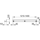 Duschablage schwarzgrau, Breite 1210 - 1400 mm