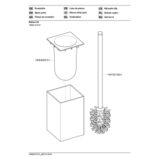 WC-Bürstengarnitur EDITION 90 chrom/anthrazit, 400x92x104 mm