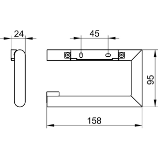 Rollenhalter REVA chrom, ohne Deckel