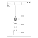 Bürstengarnitur REVA Kristall-Glas matt, chrom