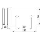Hygienebeutelspender ABS-Kunststoff, silber elox.