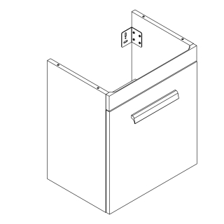 WT-Unterschrank Optima L 1.2 500x350mm, eiche metz
