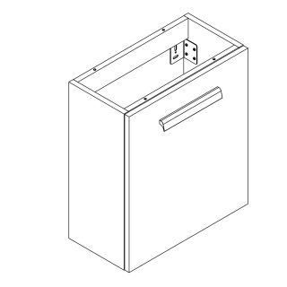 WT-Unterschrank Optima L 1.2 500x350mm, Eiche Biondo