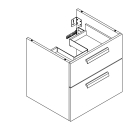 WT-Unterschrank Optima L 1.2 560x480mm, eiche metz