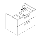 WT-Unterschrank Optima L 1.2 760x480mm, eiche metz