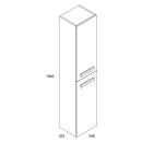 Hochschrank Optima L 1.2 1649x350x302 mm, eiche biondo