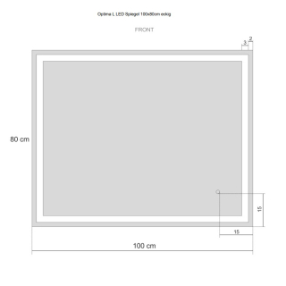 Lichtspiegel Optima L 1.2 1000x800 mm