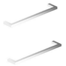 Griffset Optima L 1.2 eckig, 2 Stück, chrom