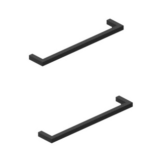 Griffset Optima L 1.2 eckig, 2 Stück, schwarz matt