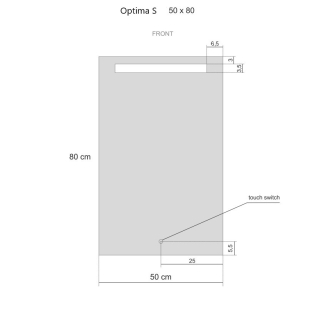 Lichtspiegel Optima S 1.2 500 x 800 mm