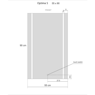 Lichtspiegel Optima S 1.2 550 x 900 mm