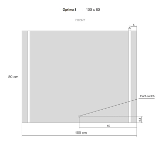 Lichtspiegel Optima S 1.2 1000 x 800 mm