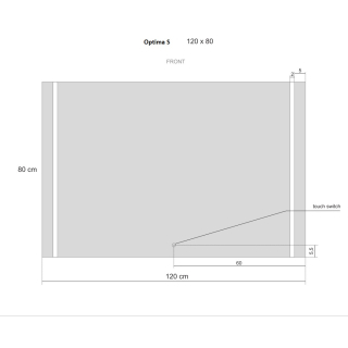 Lichtspiegel Optima S 1.2 1200 x 800 mm