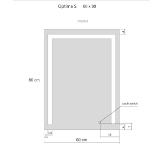 Lichtspiegel Optima S 1.2 600 x 800 mm