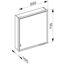 Spiegelschrank DIAMANT ALVA B 650 mm, H 735 mm, T 165 mm