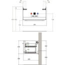 WT-Unterschrank SMARAGD GREEN, B 750 x T 470 x H 410 mm