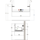 WT-Unterschrank SMARAGD GREEN UP, B 950 x T 490 x H 405 mm
