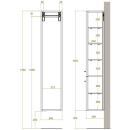 Hochschrank SMARAGD GREEN, B 350 x T 300 x H 1650 mm